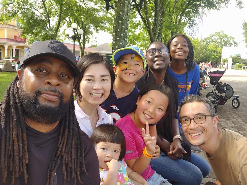 Residents hanging out for a day along with family