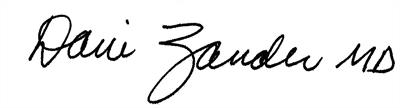 zander signature Dani Zander, MD